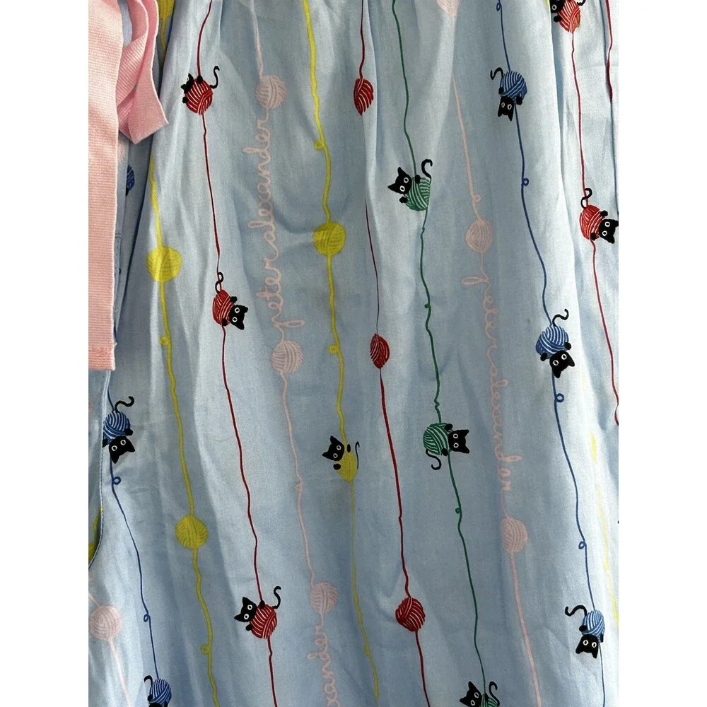 New Peter Alexander 3/4 Pajama Pants Size Medium Cats Kittens Ball of Yarn Crop - Picture 5 of 10